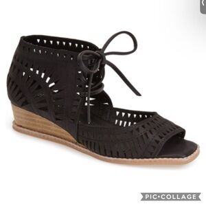 Jeffrey Campbell “Rodillo” Cutout Wedge Sandals
